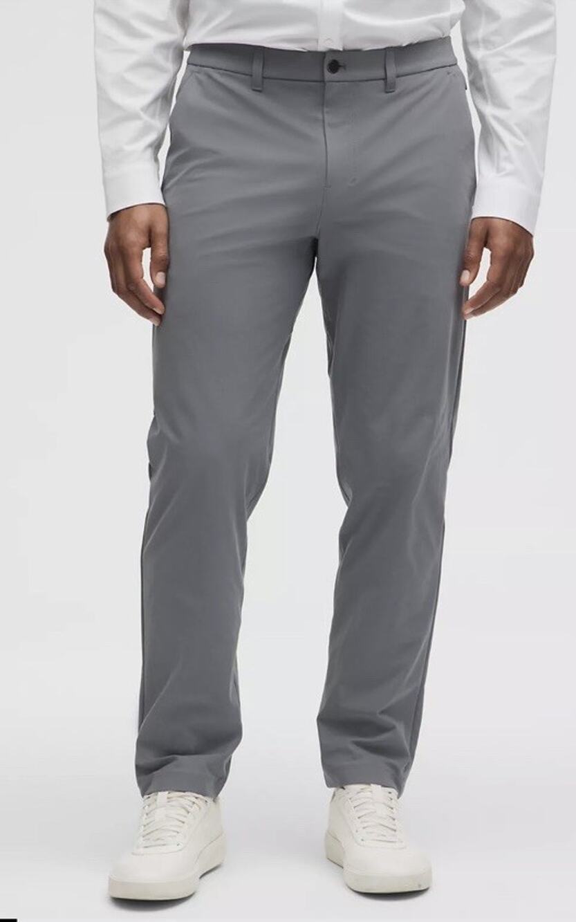 Lululemon ABC Classic Fit 5 Pocket Pants Gray Men’s 33 X 34 EUC Business Casual